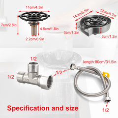 Automatic Faucet Glass Rinser Kitchen Sinks Bottle Washer Steel Brush Nickel Coffee Cup Cleaner Tool Kitchen Sink Accessories