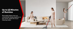 30Kpa 350W Handheld Cordless Vacuum Cleaner 8 IN 1 Powerful Suction Stick Vacuum 1.5L Dust Cup for Pet Hair/Carpet/Hard Floor
